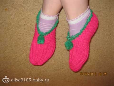 Страна мастеров по вязанию спицами тапочек Страна мастеров по вязанию спицами тапочек