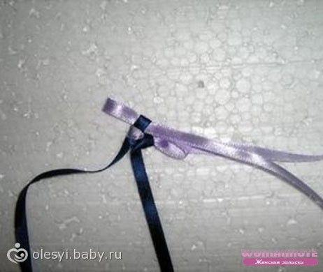 Фенечки из атласных лент мастер класс