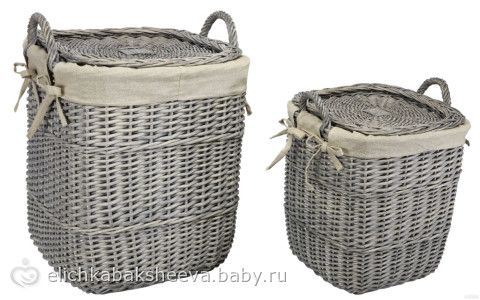 Корзина для белья плетеная