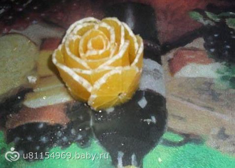 Розы из апельсина на торт с пошаговым Розы из апельсина на торт с пошаговым