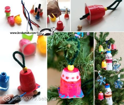 Новогодние поделки из стаканчиков из под йогурта Новогодние поделки из стаканчиков из под йогурта