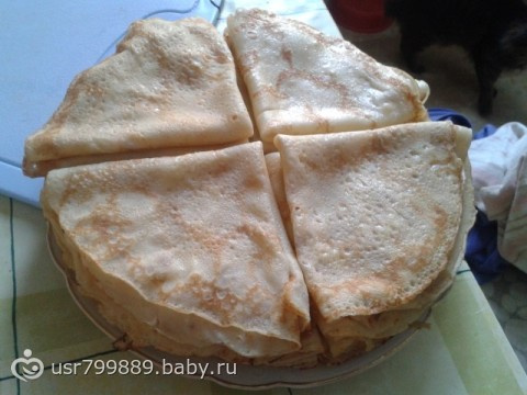 ну вот и блинчики к столу)) рецептик)
