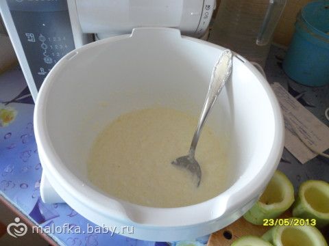 Кабачки, фаршированные творогом