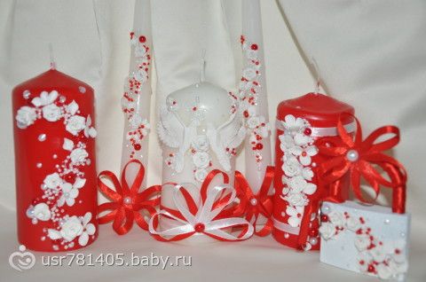 Свечи и замочки свадебные.