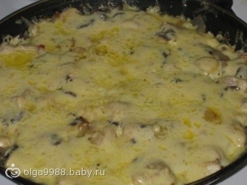 Как делать жульен с грибами и курицей на сковороде рецепт с фото пошагово классический