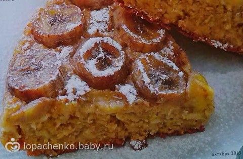 Овсяный пирог с бананами в мультиварке Овсяный пирог с бананами в мультиварке